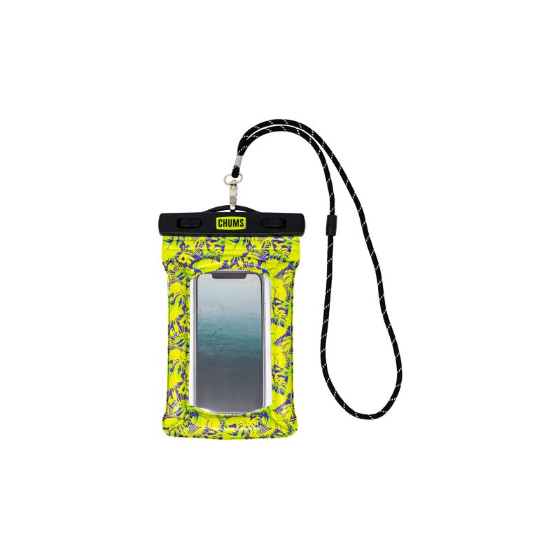 sku:54419380 Floating Phone Protector LTD Neon Leaves With Strap #color_neon-leaves