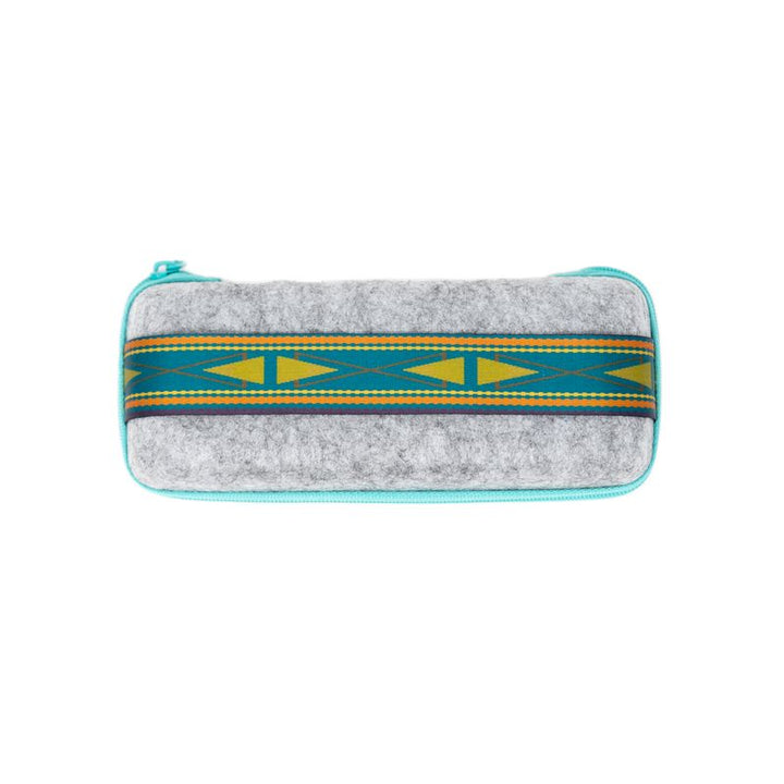 sku:31103880 Upcycled Felt Case Grey/Aqua #color_grey-aqua