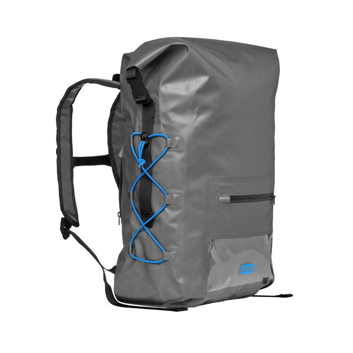 sku:54312 Downriver Rolltop Backpack Grey/Blue Front #color_grey-blue