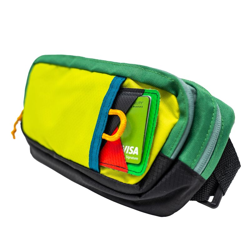 sku:14037787 Trekker Waist Pack Front Pocket Detail #color_lime-green-meadow-green