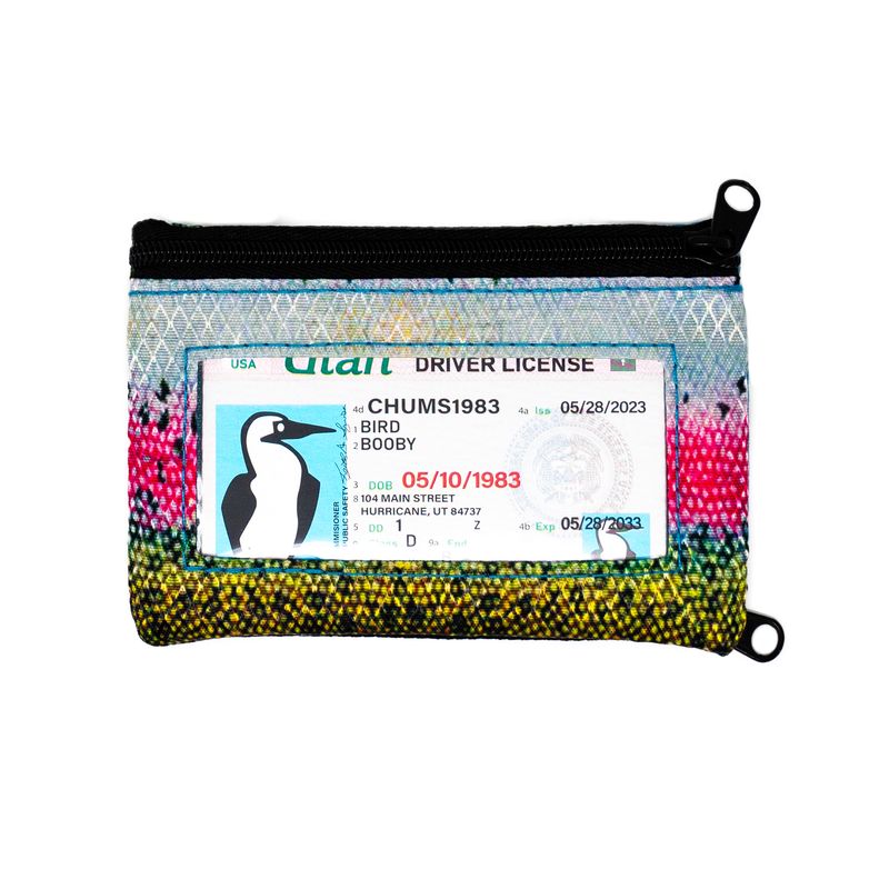 #18403232 Surfshorts Wallet Rainbow Trout Back