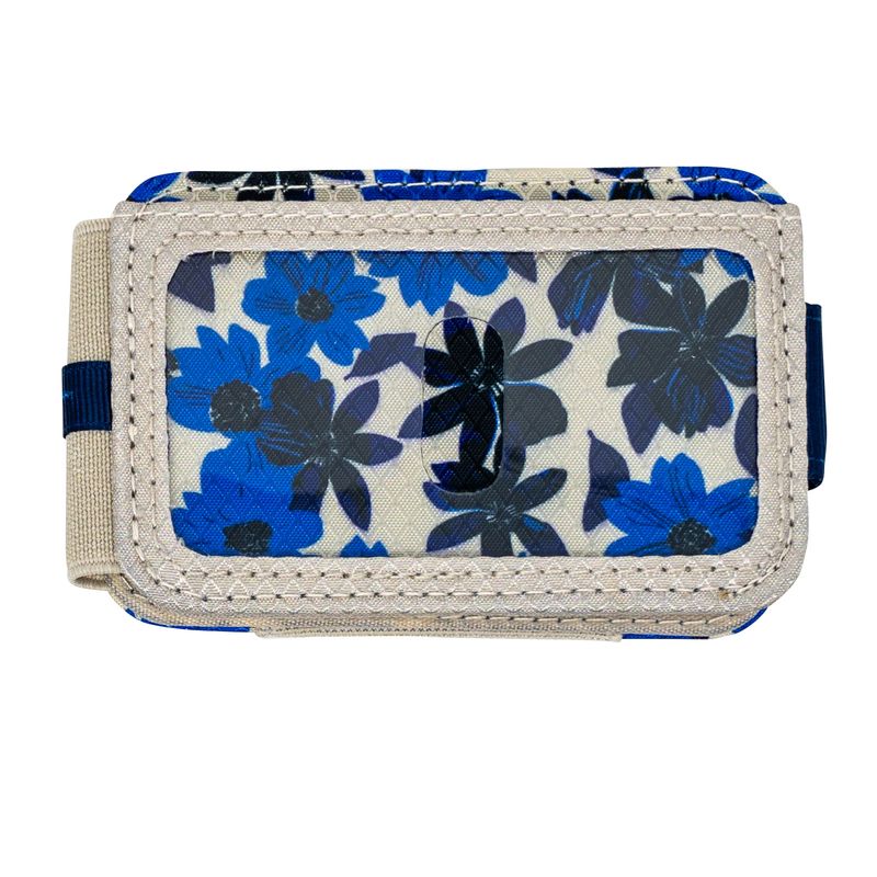 sku:18811386 Bandit Bi-Fold Wallet LTD Blue Floral Back No Card #color_blue-floral