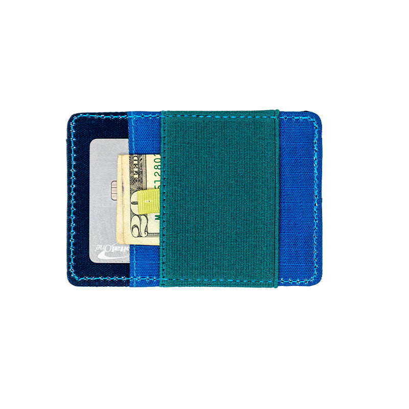 sku:18813114 Bandit Zip Wallet Teal Stuffed Back #color_teal