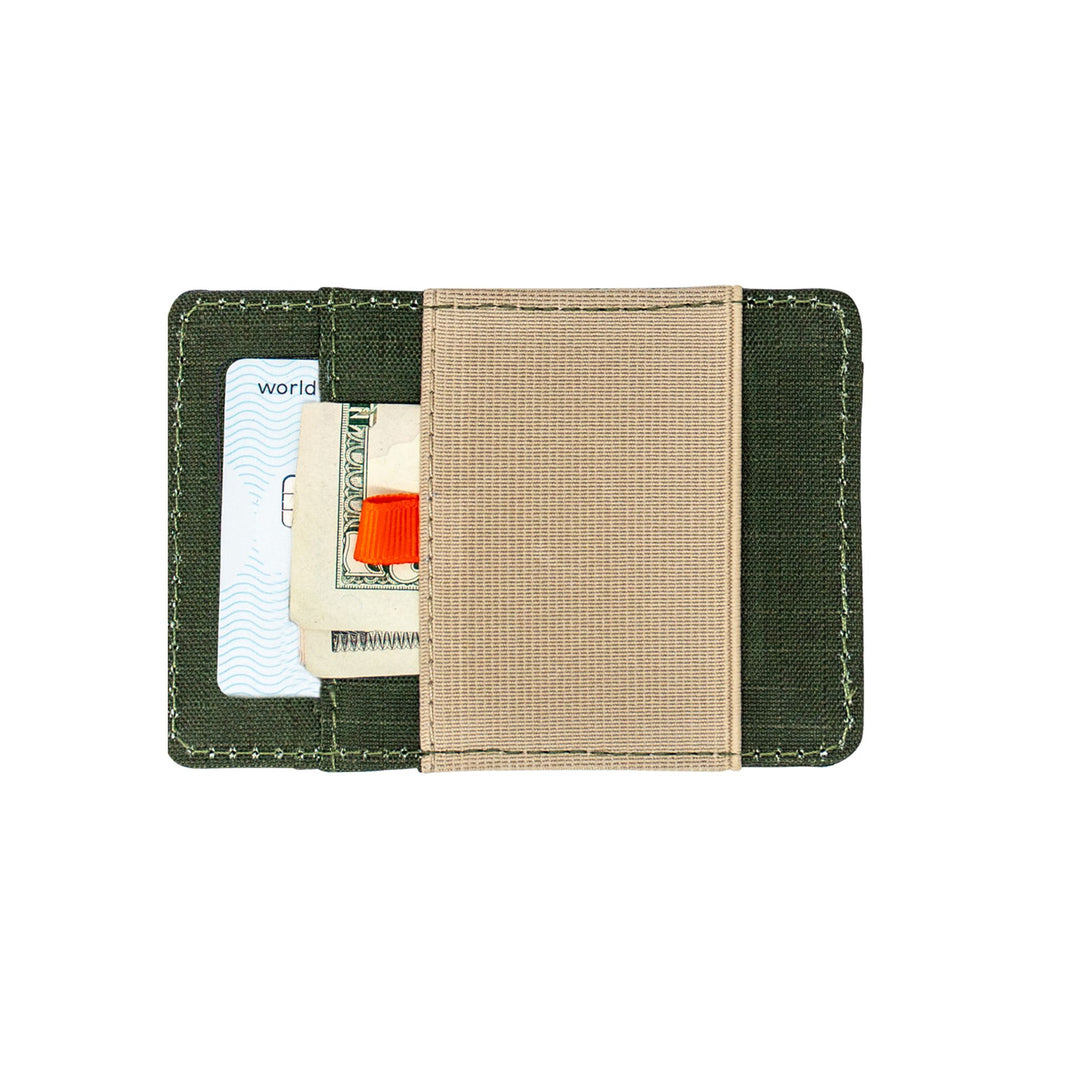sku:18813122 Bandit Zip Wallet Olive Back Filled #color_olive