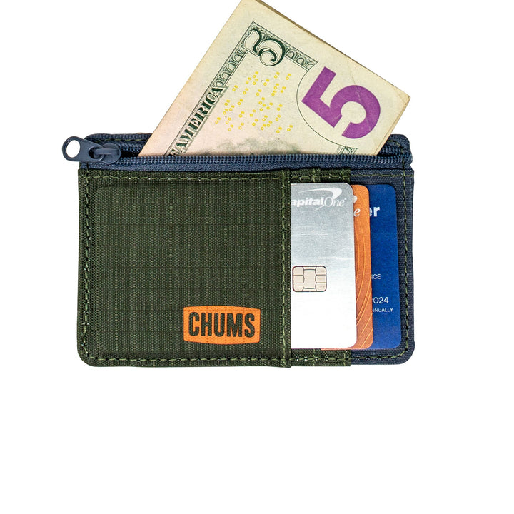 sku:18813122 Bandit Zip Wallet Olive Front Filled #color_olive