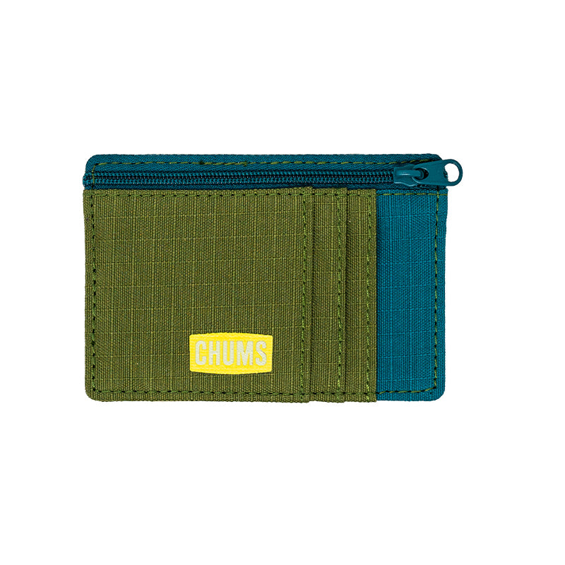 sku:18813375 Bandit Zip Wallet - Olive Teal Putty Front #color_olive-teal