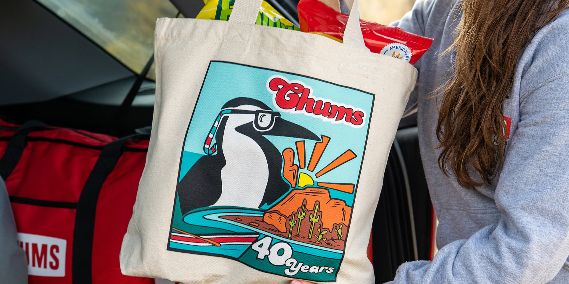Chums Japan 40th Anniversary Canvas Tote lifestyle: CanvasTote Hero 1