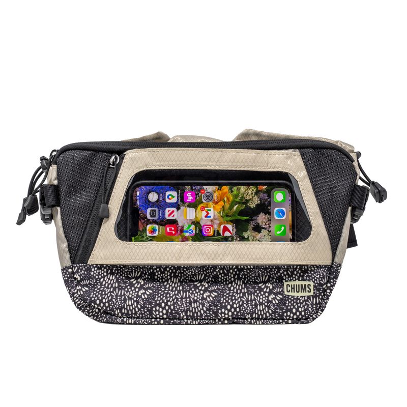 #140811008 Trail Dawg Waist Pack Black/Grey Abstract Front