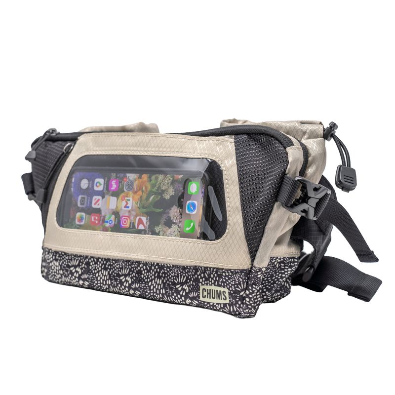 #140811008 Trail Dawg Waist Pack Black/Grey Abstract Front Side