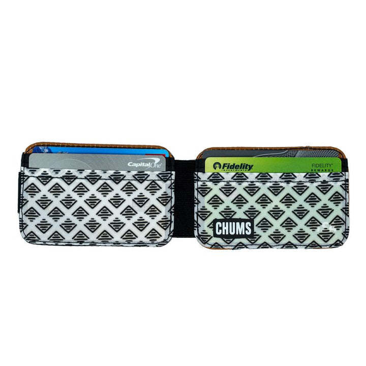 sku:188111012 Bandit Bi-Fold Wallet White/Black Vintage - Open #color_white-black-vintage