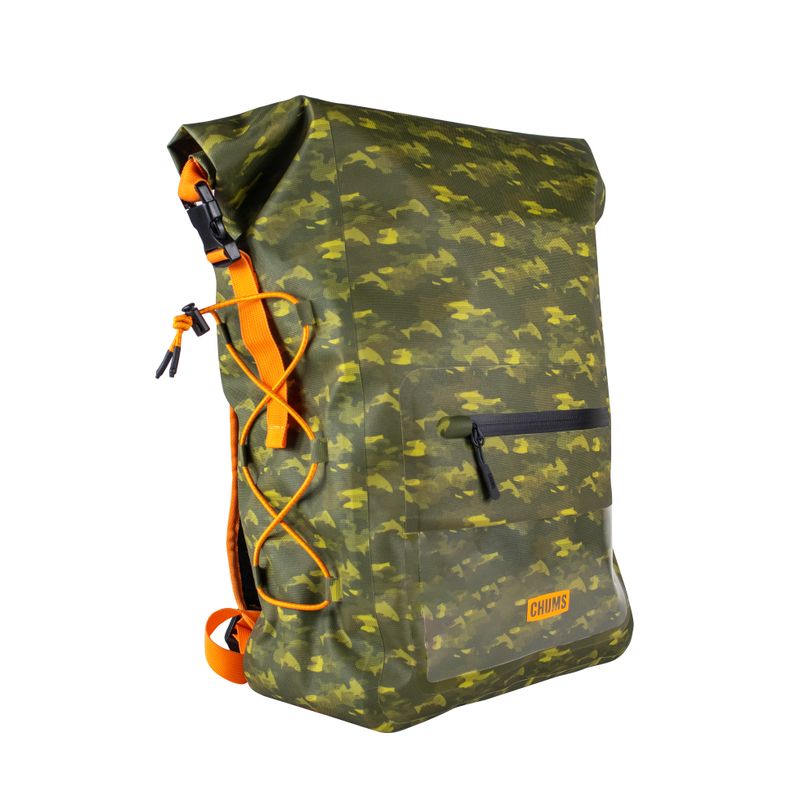 買う なら Chums Storm Backpack LTD 調節可能なハイキング＆フィッシング防水ロールトップドライバッグ， 魚 迷彩 バッグ 
