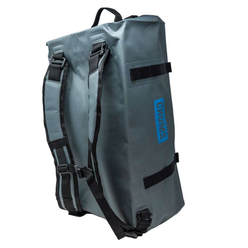 sku:54325 Storm Rolltop Duffel - Grey Standing #color_grey-blue