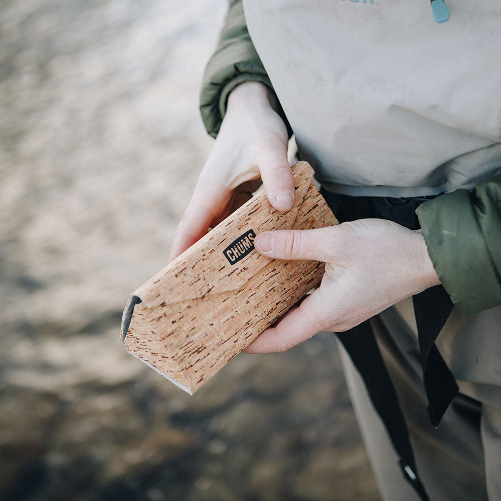 Cork Folding Case - in use