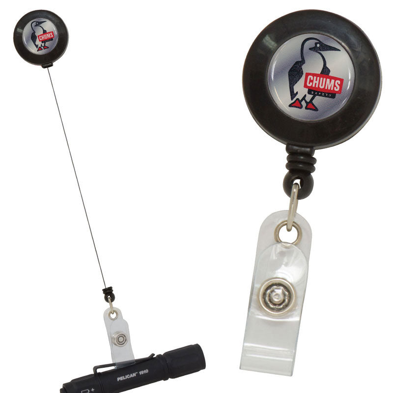 sku:30030100 Badge Reel Retractor Black #color_black