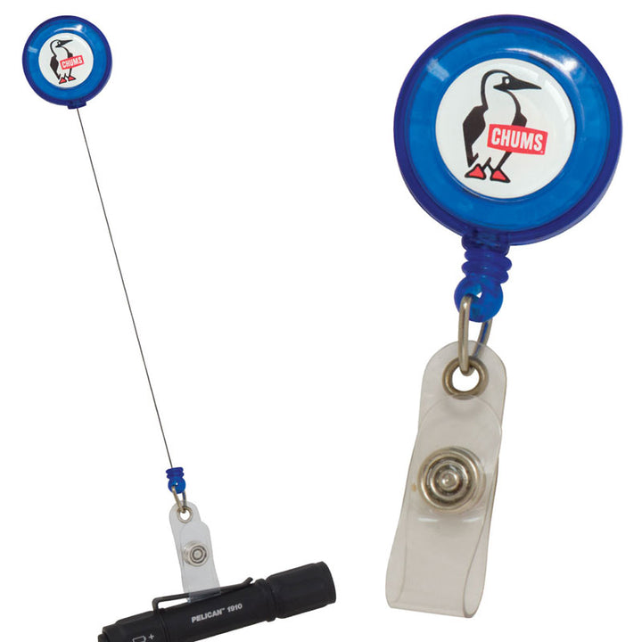 sku:30030101T Badge Reel Retractor Translucent Royal Blue #color_translucent-royal-blue
