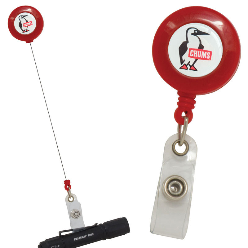sku:30030102 Badge Reel Retractor Red #color_red